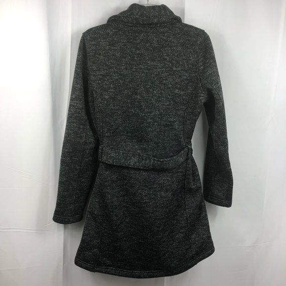 Steve Madden Asymmetrical Zip Fleece Coat Gray Lg - Picture 2 of 8